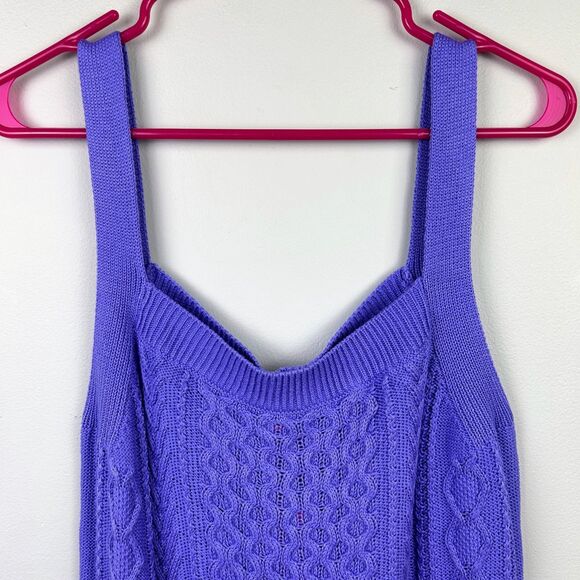 NWT Lilly Pulitzer Evanie Knit Tank Top Sweater Shirt Mystical Purple Violet L - Picture 4 of 13